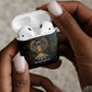 Khepri Ancient Egyptian AirPods Case Dark Hieroglyphic, Blue Lotus Eye Symbol, and Winged Scarab Resurrection - African Pride