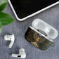 Khepri Ancient Egyptian AirPods Case Dark Hieroglyphic, Blue Lotus Eye Symbol, and Winged Scarab Resurrection - African Pride