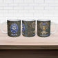 Khepri Ancient Egyptian Ceramic Mug Dark Hieroglyphic, Blue Lotus Eye Symbol, and Winged Scarab Resurrection - African Pride