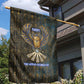 Khepri Ancient Egyptian Garden Flag Dark Hieroglyphic, Blue Lotus Eye Symbol, and Winged Scarab Resurrection - African Pride