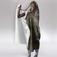 Khepri Ancient Egyptian Hooded Blanket Dark Hieroglyphic, Blue Lotus Eye Symbol, and Winged Scarab Resurrection - African Pride