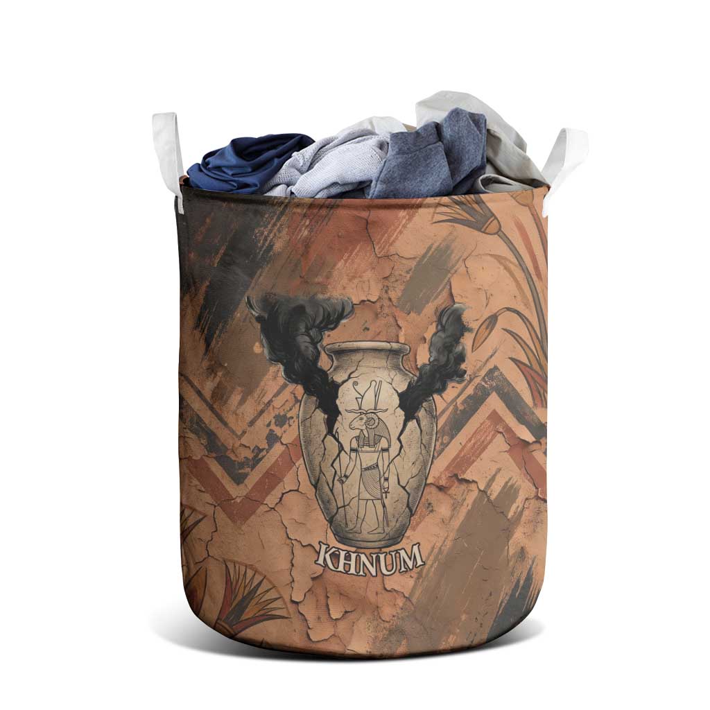Khnum Laundry Basket Ancient Egyptian Earthy Cracked Papyrus - Divine Potter - African Pride