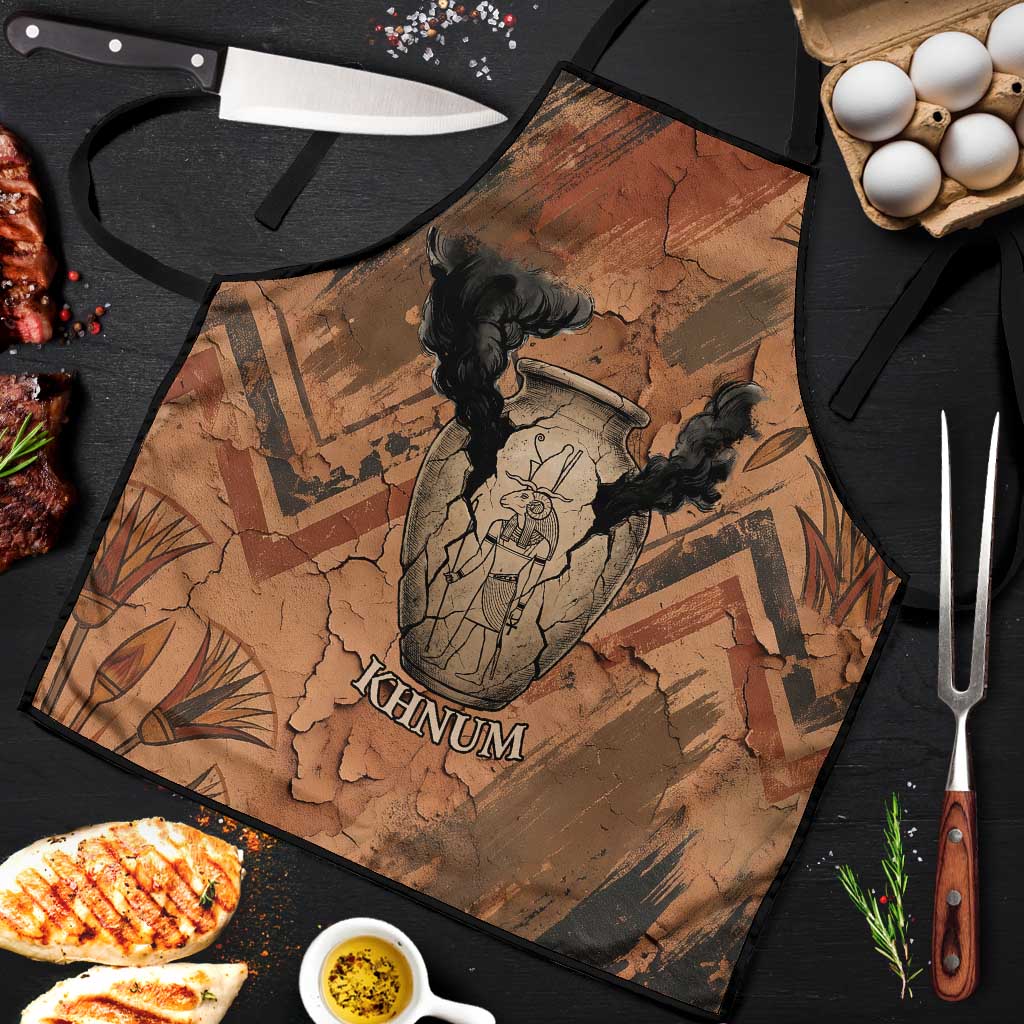 Khnum Apron Ancient Egyptian Earthy Cracked Papyrus - Divine Potter - African Pride