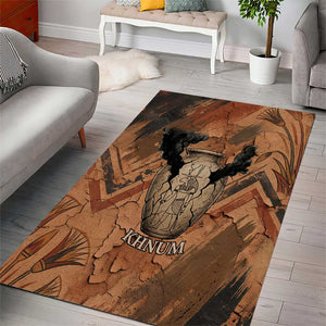 Khnum Area Rug Ancient Egyptian Earthy Cracked Papyrus - Divine Potter - African Pride