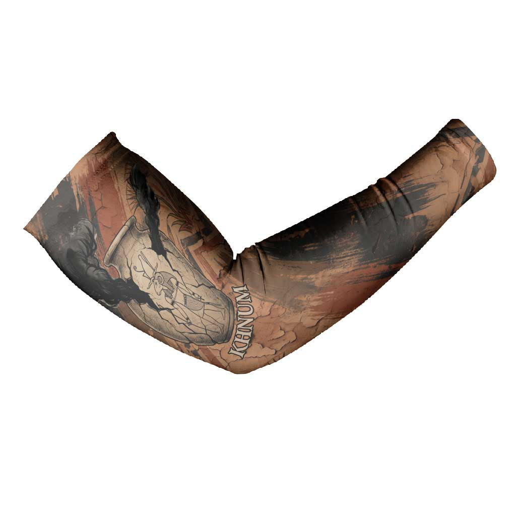 Khnum Arm Sleeves Ancient Egyptian Earthy Cracked Papyrus - Divine Potter - African Pride