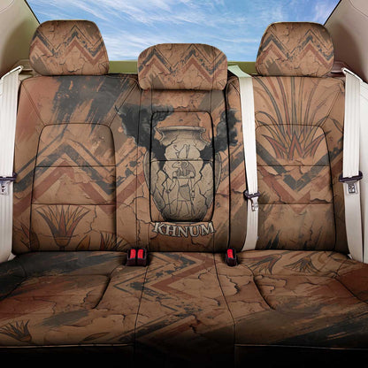 Khnum Back Car Seat Cover Ancient Egyptian Earthy Cracked Papyrus - Divine Potter - African Pride