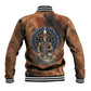 Khnum Baseball Jacket Ancient Egyptian Earthy Cracked Papyrus - Divine Potter - African Pride