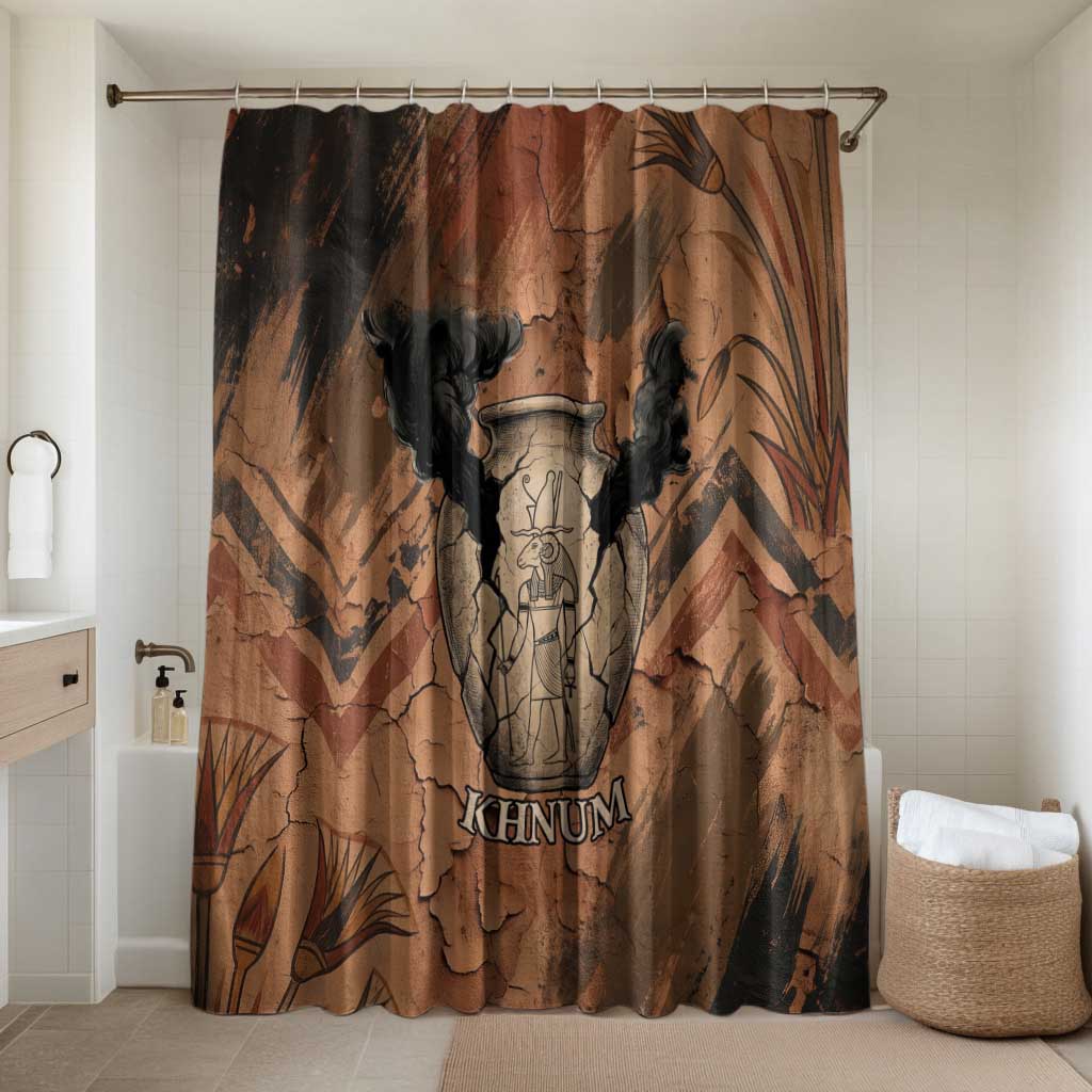 Khnum Bathroom Set Ancient Egyptian Earthy Cracked Papyrus - Divine Potter - African Pride