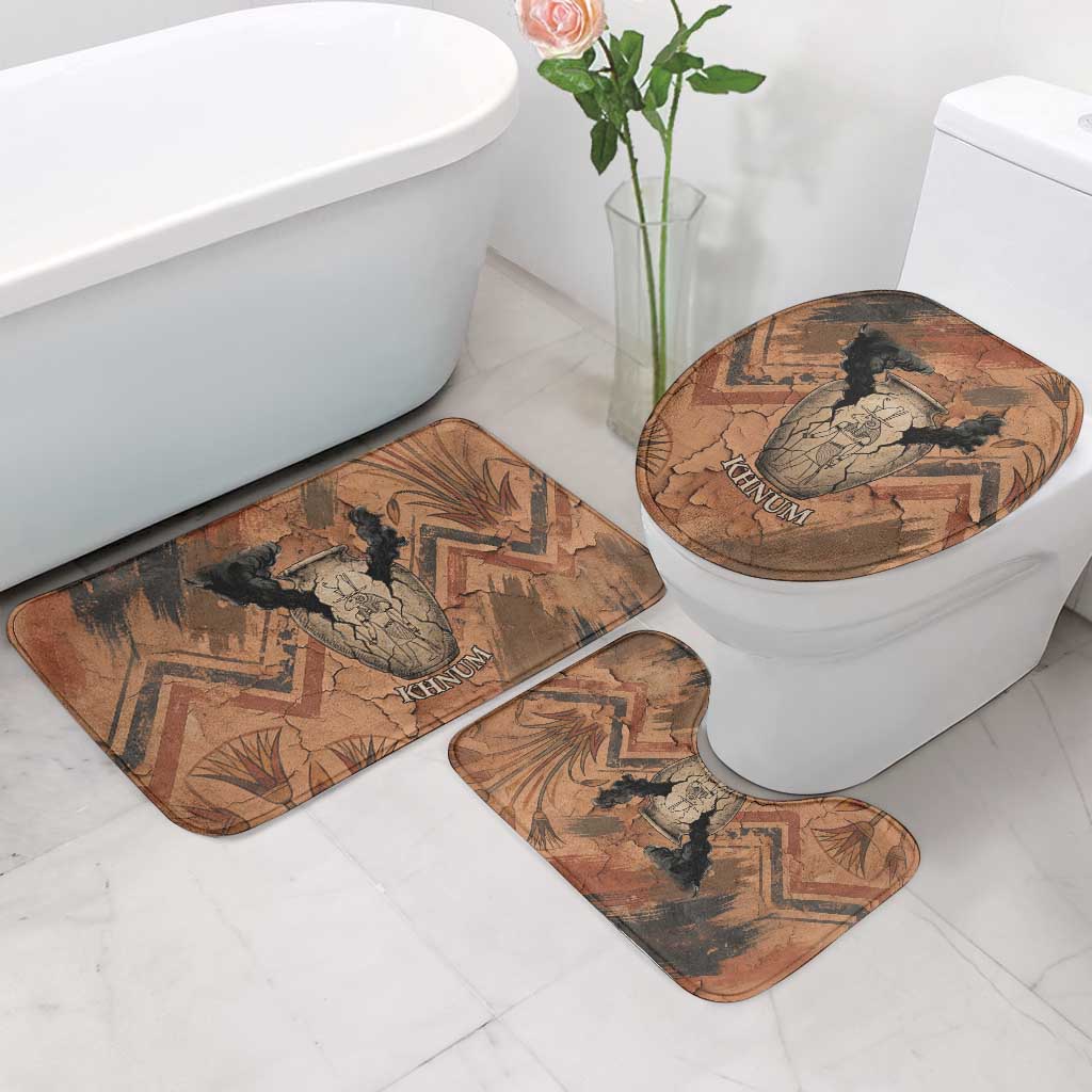 Khnum Bathroom Set Ancient Egyptian Earthy Cracked Papyrus - Divine Potter - African Pride