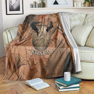 Khnum Blanket Ancient Egyptian Earthy Cracked Papyrus - Divine Potter - African Pride