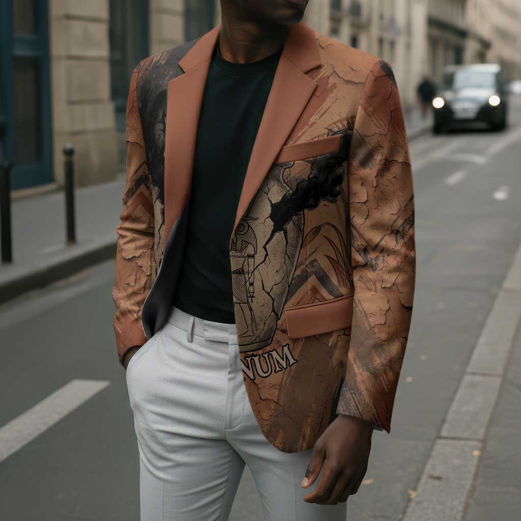Khnum Blazer Ancient Egyptian Earthy Cracked Papyrus - Divine Potter - African Pride