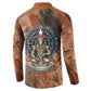 Khnum Button Sweatshirt Ancient Egyptian Earthy Cracked Papyrus - Divine Potter