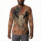 Khnum Button Sweatshirt Ancient Egyptian Earthy Cracked Papyrus - Divine Potter