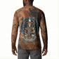 Khnum Button Sweatshirt Ancient Egyptian Earthy Cracked Papyrus - Divine Potter