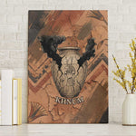 Khnum Canvas Wall Art Ancient Egyptian Earthy Cracked Papyrus - Divine Potter - African Pride