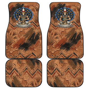 Khnum Car Mats Ancient Egyptian Earthy Cracked Papyrus - Divine Potter - African Pride