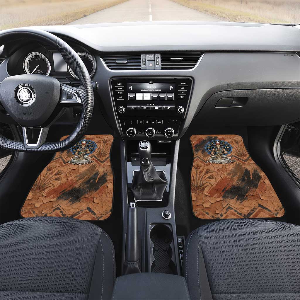 Khnum Car Mats Ancient Egyptian Earthy Cracked Papyrus - Divine Potter - African Pride