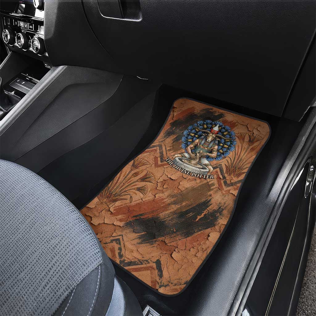 Khnum Car Mats Ancient Egyptian Earthy Cracked Papyrus - Divine Potter - African Pride