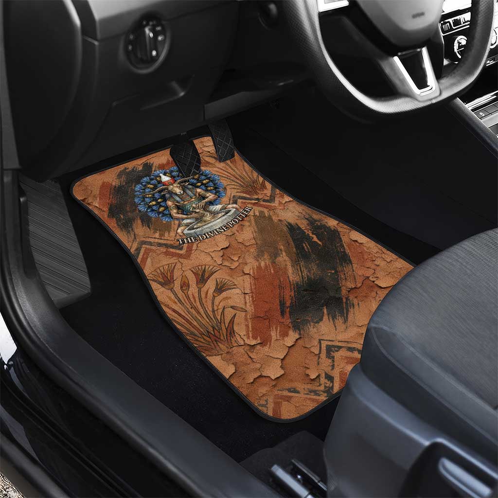 Khnum Car Mats Ancient Egyptian Earthy Cracked Papyrus - Divine Potter - African Pride