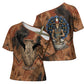 Khnum Cross Shoulder Shirt Ancient Egyptian Earthy Cracked Papyrus - Divine Potter - African Pride