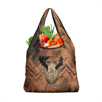 Khnum Grocery Bag Ancient Egyptian Earthy Cracked Papyrus - Divine Potter - African Pride