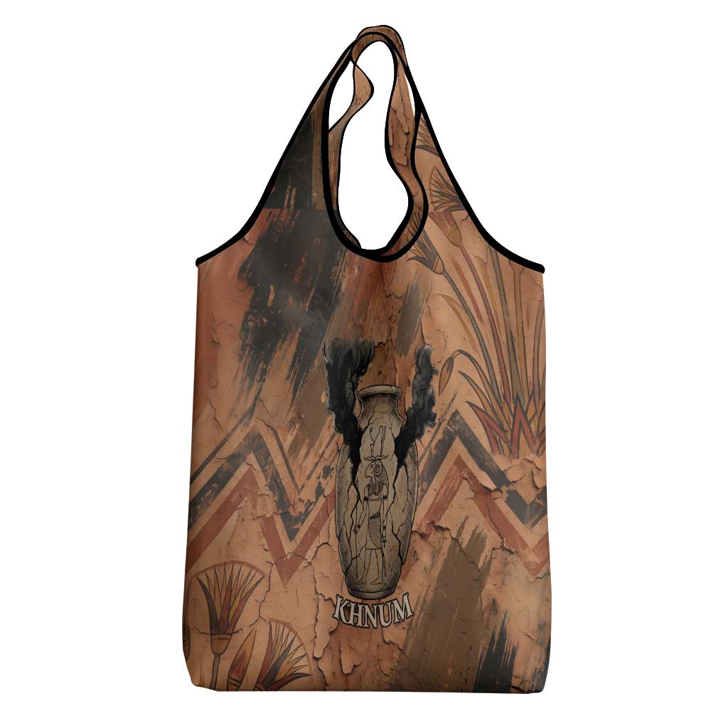 Khnum Grocery Bag Ancient Egyptian Earthy Cracked Papyrus - Divine Potter - African Pride