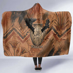Khnum Hooded Blanket Ancient Egyptian Earthy Cracked Papyrus - Divine Potter - African Pride