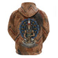 Khnum Hoodie Ancient Egyptian Earthy Cracked Papyrus - Divine Potter - African Pride