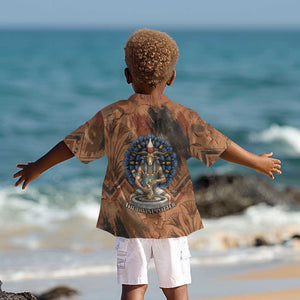 Khnum Kid Hawaiian Shirt Ancient Egyptian Earthy Cracked Papyrus - Divine Potter - African Pride