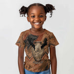 Khnum Kid T shirt Ancient Egyptian Earthy Cracked Papyrus - Divine Potter - African Pride