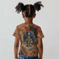 Khnum Kid T shirt Ancient Egyptian Earthy Cracked Papyrus - Divine Potter - African Pride