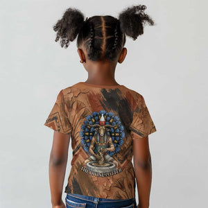 Khnum Kid T shirt Ancient Egyptian Earthy Cracked Papyrus - Divine Potter - African Pride