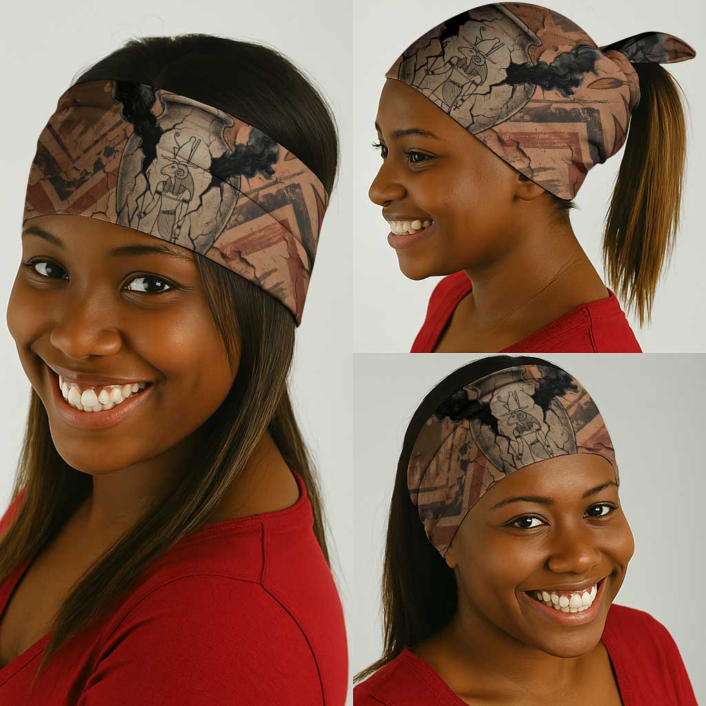 Khnum Neck Gaiter Ancient Egyptian Earthy Cracked Papyrus - Divine Potter - African Pride
