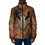 Khnum Padded Jacket Ancient Egyptian Earthy Cracked Papyrus - Divine Potter - African Pride