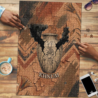 Khnum Puzzle Ancient Egyptian Earthy Cracked Papyrus - Divine Potter - African Pride