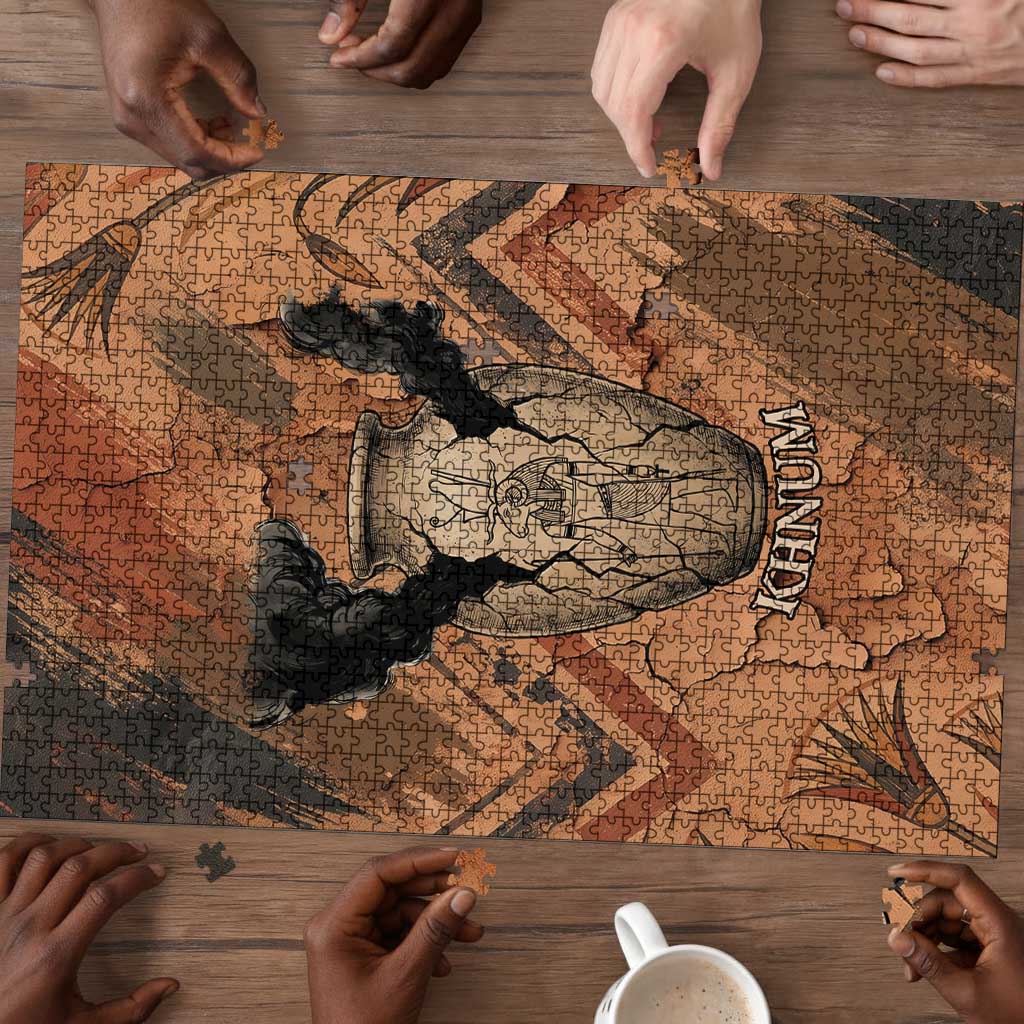 Khnum Puzzle Ancient Egyptian Earthy Cracked Papyrus - Divine Potter - African Pride
