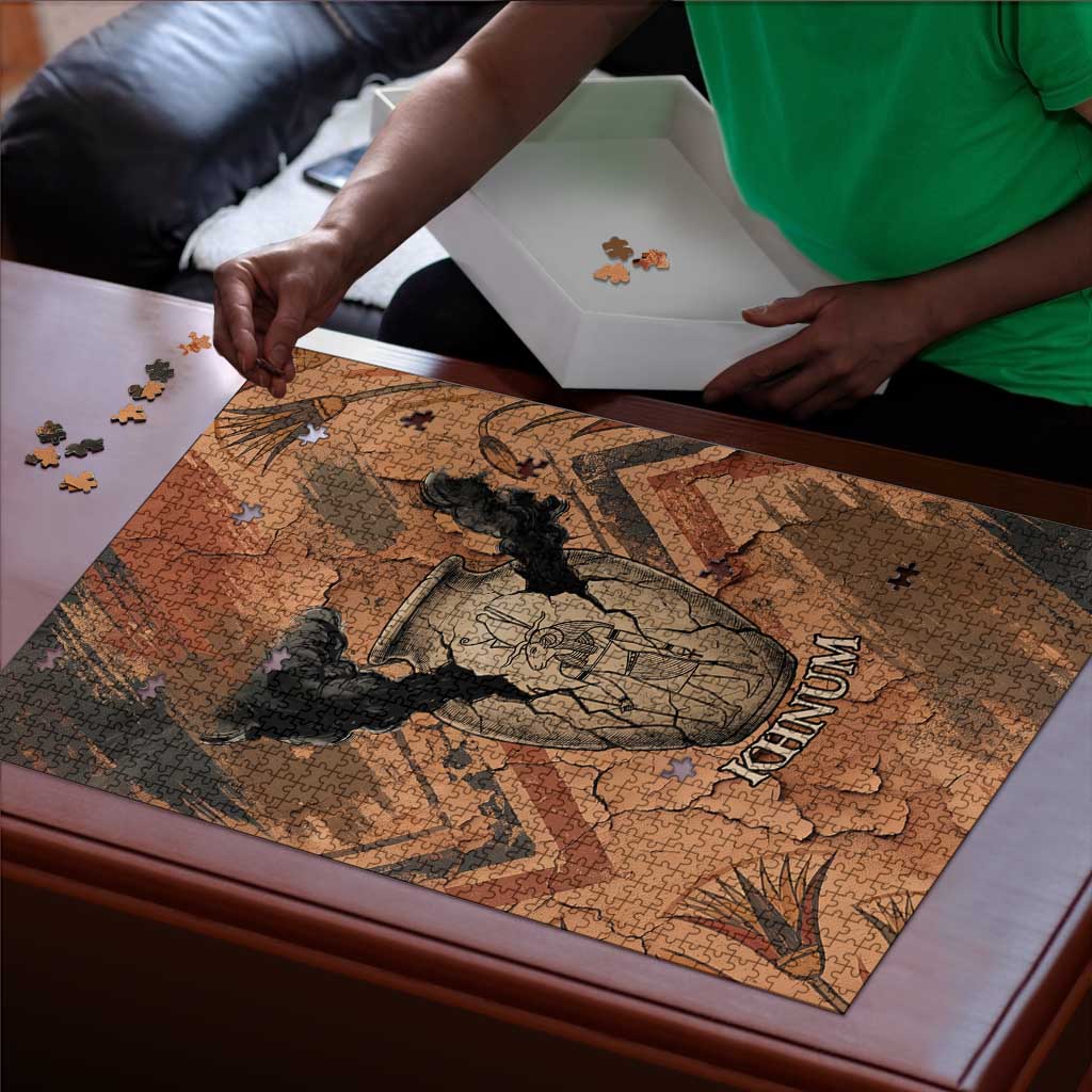 Khnum Puzzle Ancient Egyptian Earthy Cracked Papyrus - Divine Potter - African Pride