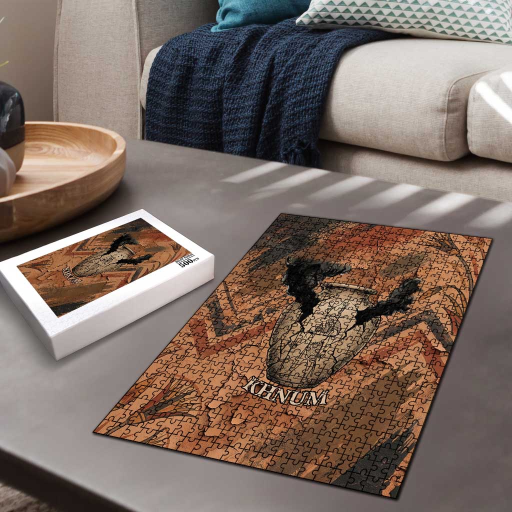Khnum Puzzle Ancient Egyptian Earthy Cracked Papyrus - Divine Potter - African Pride