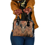 Khnum Shoulder Handbag Ancient Egyptian Earthy Cracked Papyrus - Divine Potter - African Pride