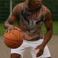 Khnum Sleeveless Hoodie Ancient Egyptian Earthy Cracked Papyrus - Divine Potter - African Pride