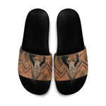 Khnum Slide Sandals Ancient Egyptian Earthy Cracked Papyrus - Divine Potter - African Pride
