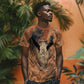 Khnum T shirt Ancient Egyptian Earthy Cracked Papyrus - Divine Potter - African Pride