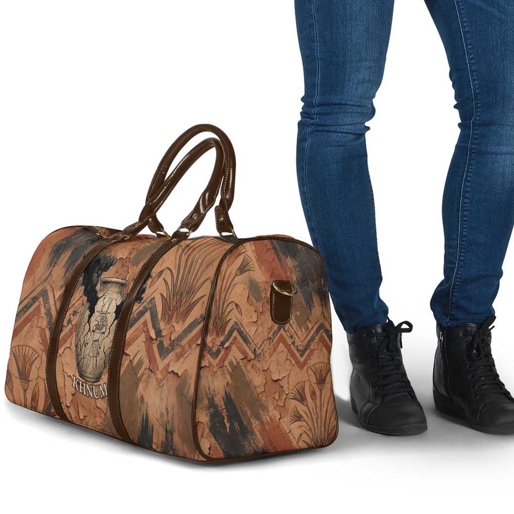 Khnum Travel Bag Ancient Egyptian Earthy Cracked Papyrus - Divine Potter - African Pride