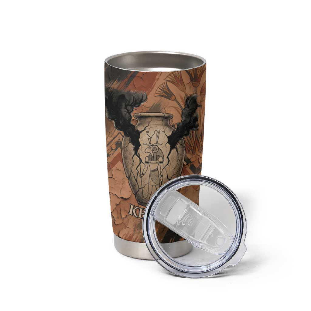 Khnum Tumbler Cup Ancient Egyptian Earthy Cracked Papyrus - Divine Potter - African Pride