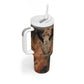 Khnum Tumbler With Handle Ancient Egyptian Earthy Cracked Papyrus - Divine Potter - African Pride