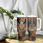 Khnum Tumbler With Handle Ancient Egyptian Earthy Cracked Papyrus - Divine Potter - African Pride