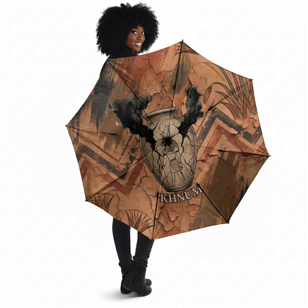 Khnum Umbrella Ancient Egyptian Earthy Cracked Papyrus - Divine Potter - African Pride