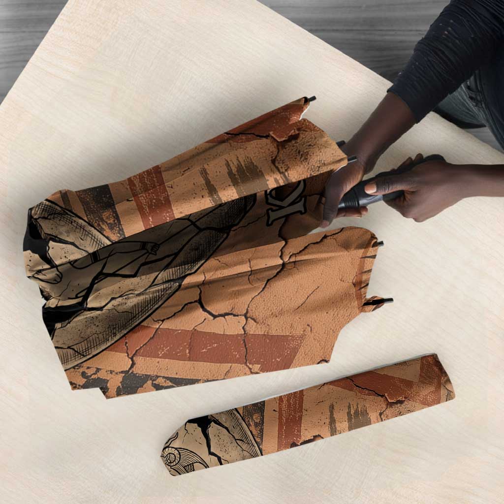 Khnum Umbrella Ancient Egyptian Earthy Cracked Papyrus - Divine Potter - African Pride