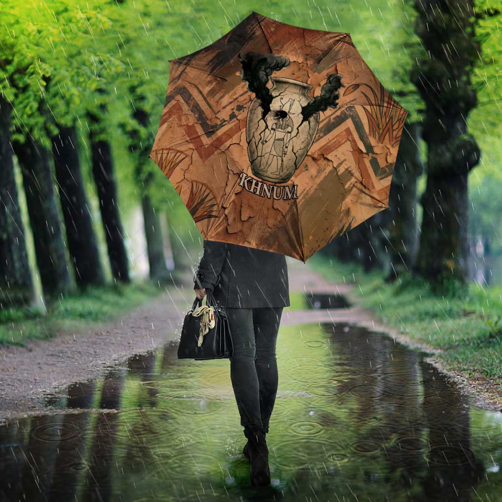 Khnum Umbrella Ancient Egyptian Earthy Cracked Papyrus - Divine Potter - African Pride