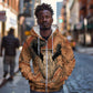 Khnum Zip Hoodie Ancient Egyptian Earthy Cracked Papyrus - Divine Potter - African Pride